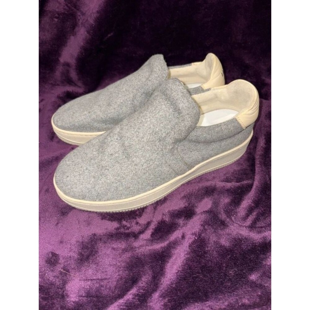 New Labucq Grey Felted Wool Low-top Sneakers Sz 37